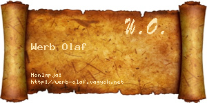 Werb Olaf névjegykártya